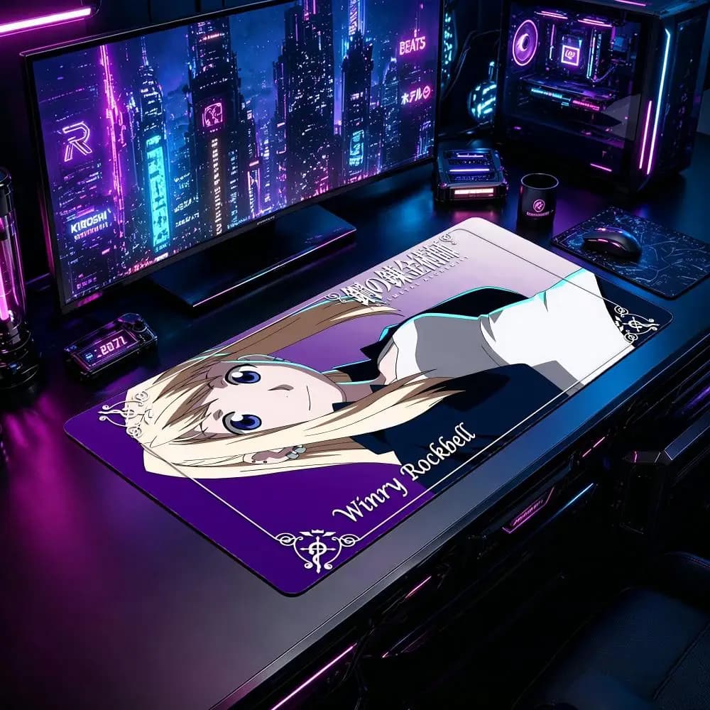Tappetino per Mouse da Gaming Fullmetal Alchemist XXL Grande Tappetino da Scrivania Antiscivolo in Gomma Esteso per PC e Laptop