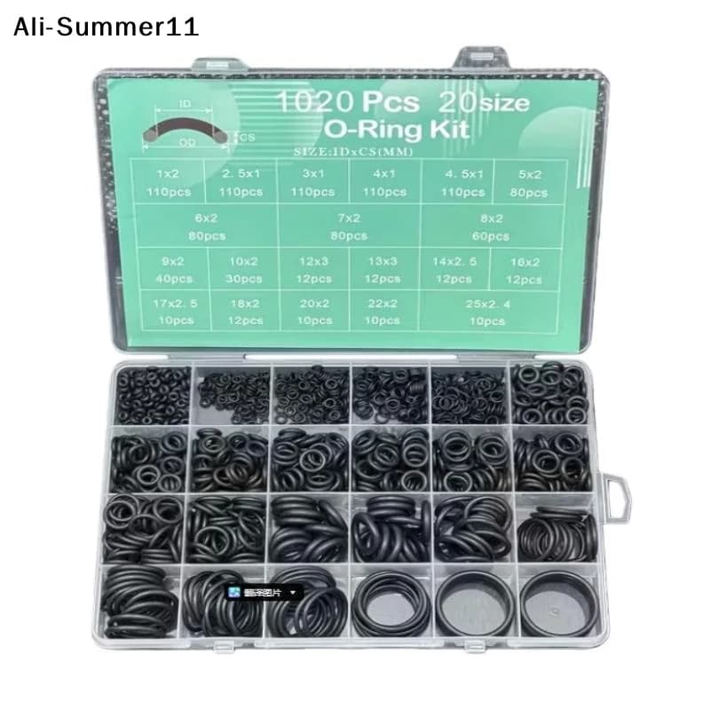 【Wq0】595/1020 Pezzi Guarnizioni per Compressori di Climatizzazione, 20 Misure, Kit O-Ring in Gomma Nitrilica, Guarnizioni per Rubinetti e Impianti AC Automobilistici
