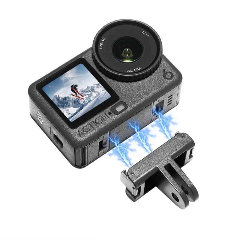Adattatore magnetico per DJI Osmo Action 6 Accessori per fotocamera Nano Staffa filettata 1/4 Base per selfie stick per DJI Osmo Nano Action 6