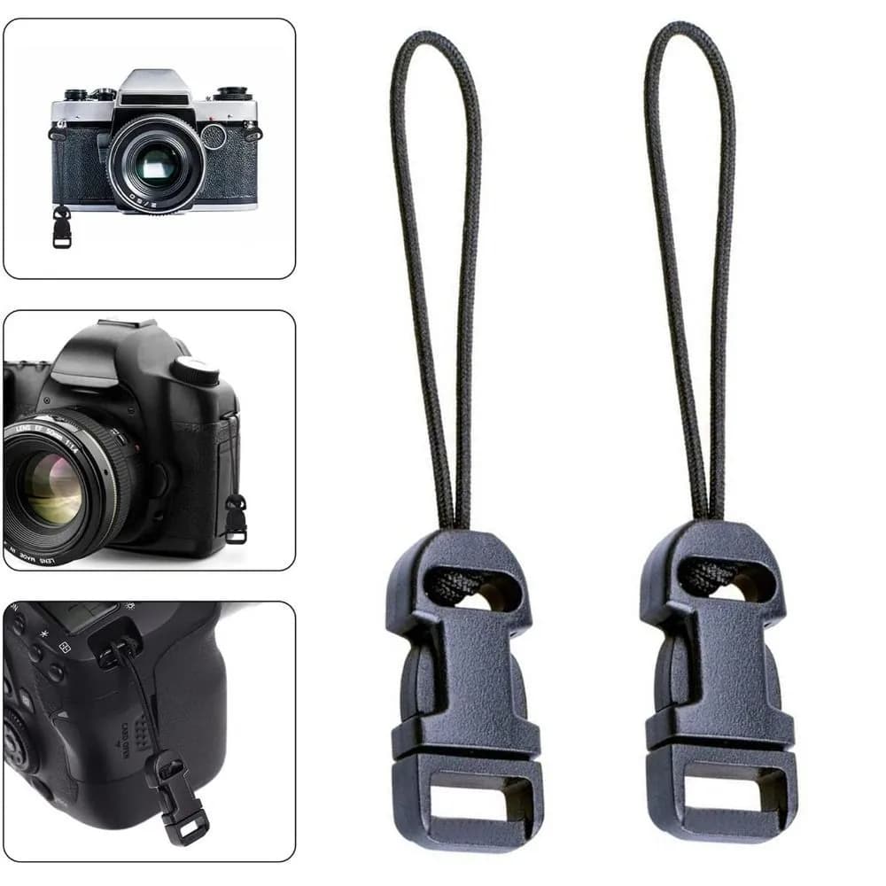 1 paio di accessori per gancio per cintura per fotocamera Kit fibbia a sgancio rapido Tracolla per fotocamera universale con occhiello per cintura Tracolla per cintura con capocorda rotondo