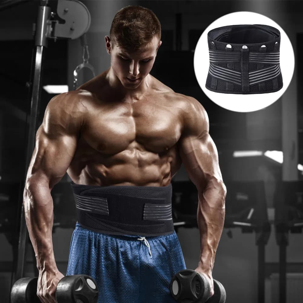 Adjustable Breathable Waist Support Belt for Running Fitness Lumbar Protection Accelerates Fat Sedentary Back Pain