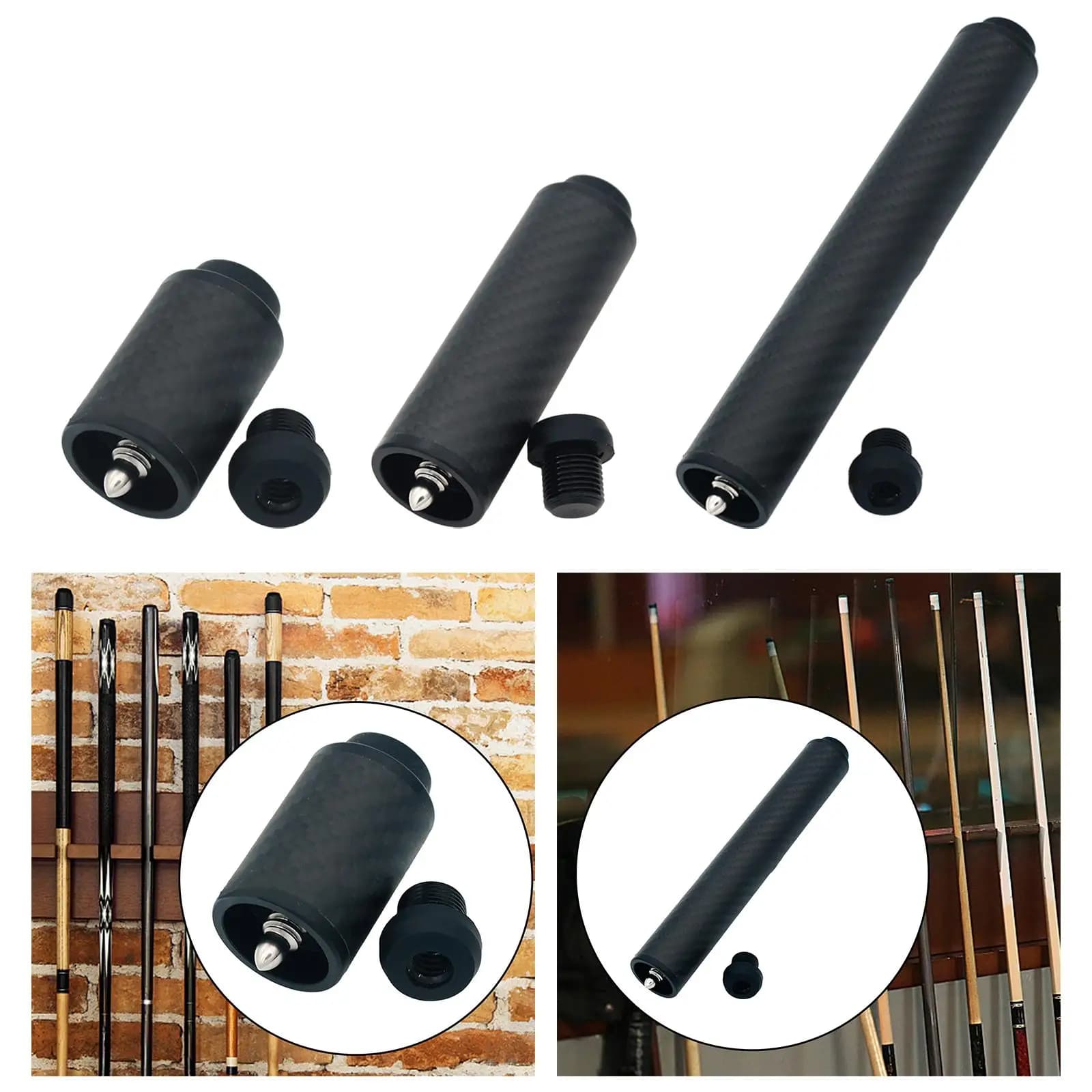 Billiard Pool Cue Extension Billiard Joint Shaft Lightweight Carbon Fiber Cue