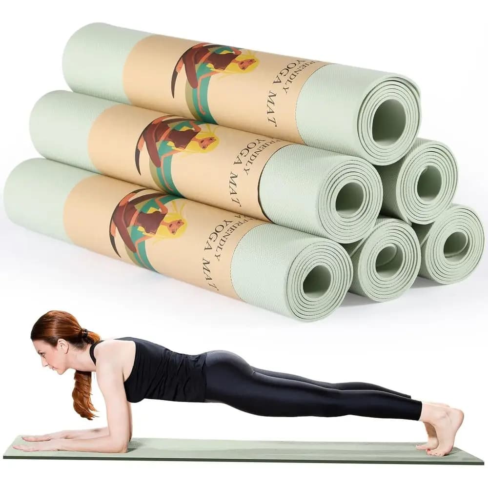 Tappetini Yoga Antiscivolo Spessi 4mm (68x24) per Esercizi, Stretching e Allenamenti a Casa - Confezione Multipla