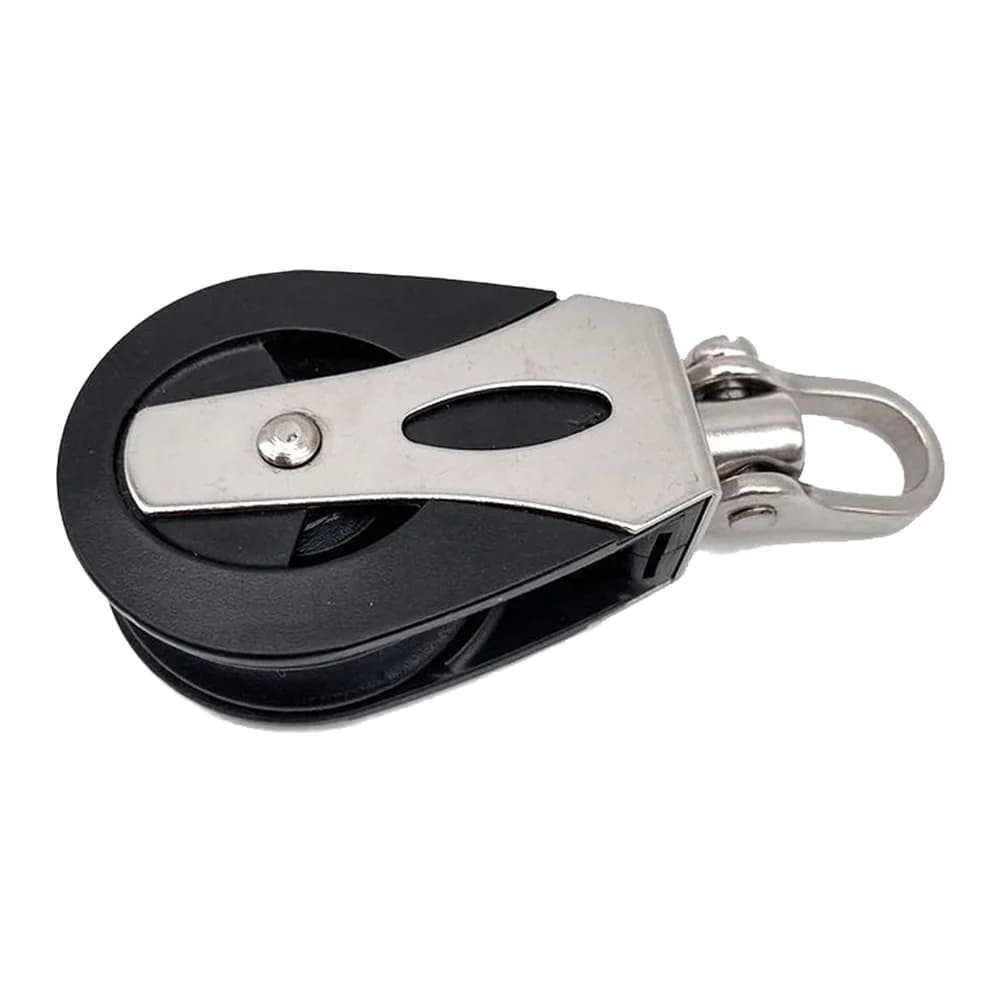 Stainless Steel and Nylon Single Pulley Rope Guide for Pilates Equipment Sailing Systems Marine Rigging and General Fitness