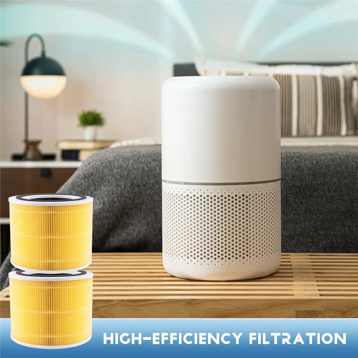 Set di 2 Filtri di Ricambio Core 300 per Purificatori d'Aria LEVOIT Core 300S e Core 300-P, Filtro 3-in-1 H13 True HEPA