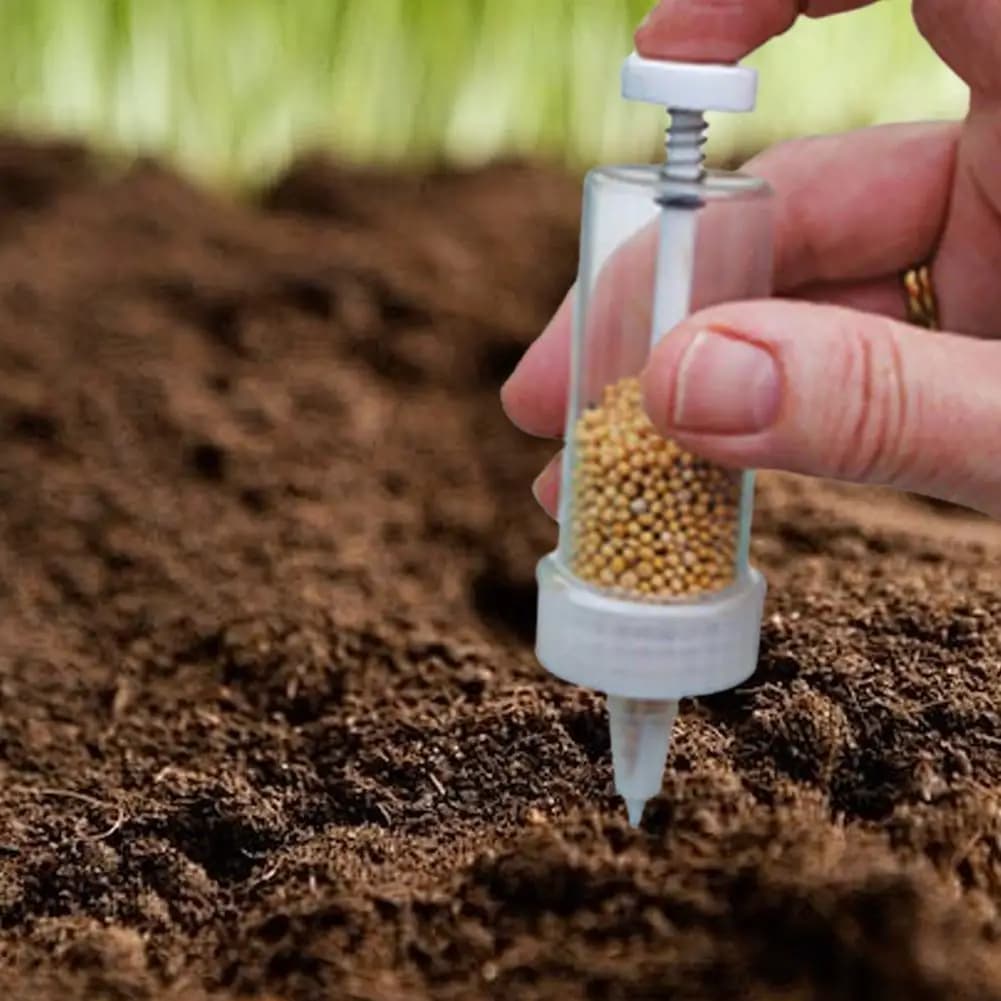 1pc Portable Semi Dispenser Mini Manual Sowing Tool to Plant Garden Pot Flower and Garden Bed Essential Supply for Gardening
