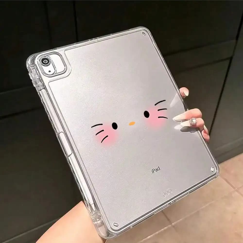 Custodia protettiva per tablet dal design simpatico e cartoonesco, in TPU leggero, resistente ai graffi e ultrasottile, antiurto e resistente agli impatti.