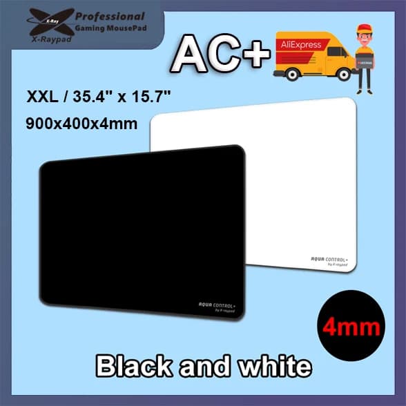 Tappetini per mouse da gioco X-Raypad Aqua Control + versione nera o grigia bianca 900x400x4mm Valorant CSGO pubg apex