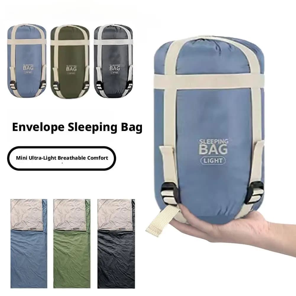 Mini Adult Sleeping Bag Outdoor Camping Portable Down Cotton Ultralight Waterproof Travel Gear Washable Splicing Camping Beds