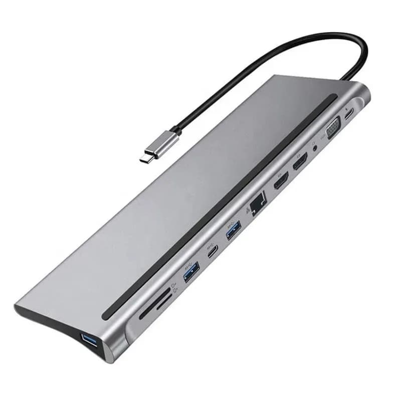 12 in 1 docking station type C high definition 4K USB hub laptop usb-c docking station