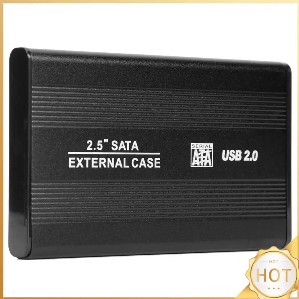 Case Esterno per HDD da 2.5 Pollici USB 2.0 a SATA, Enclosure per Disco Rigido SSD 480Mbps