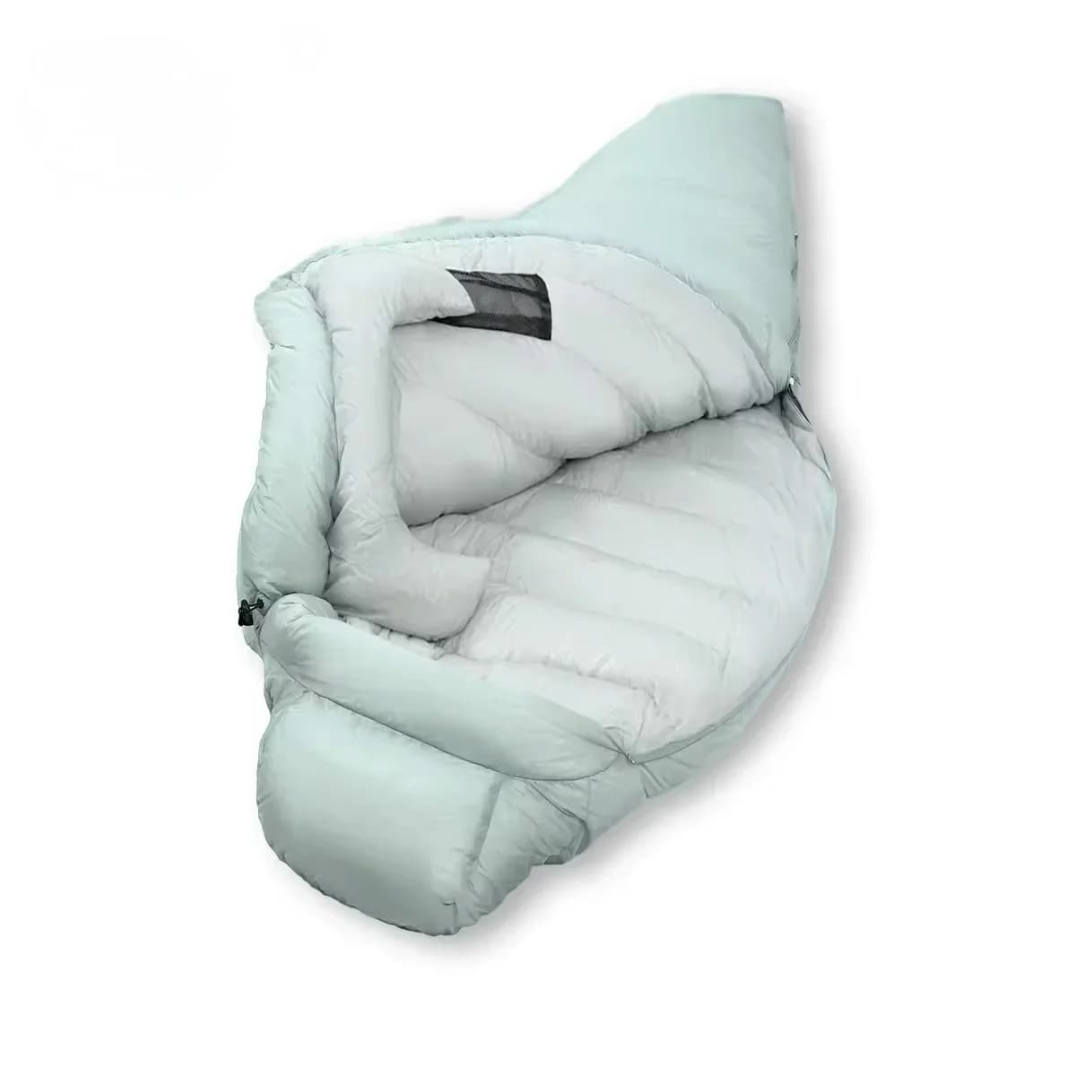 Sacco a Pelo Personalizzabile in Nylon Leggero con Piuma d'Oca, Design a Mummia Impermeabile per Climi Freddi Invernali, Direttamente dalla Fabbrica