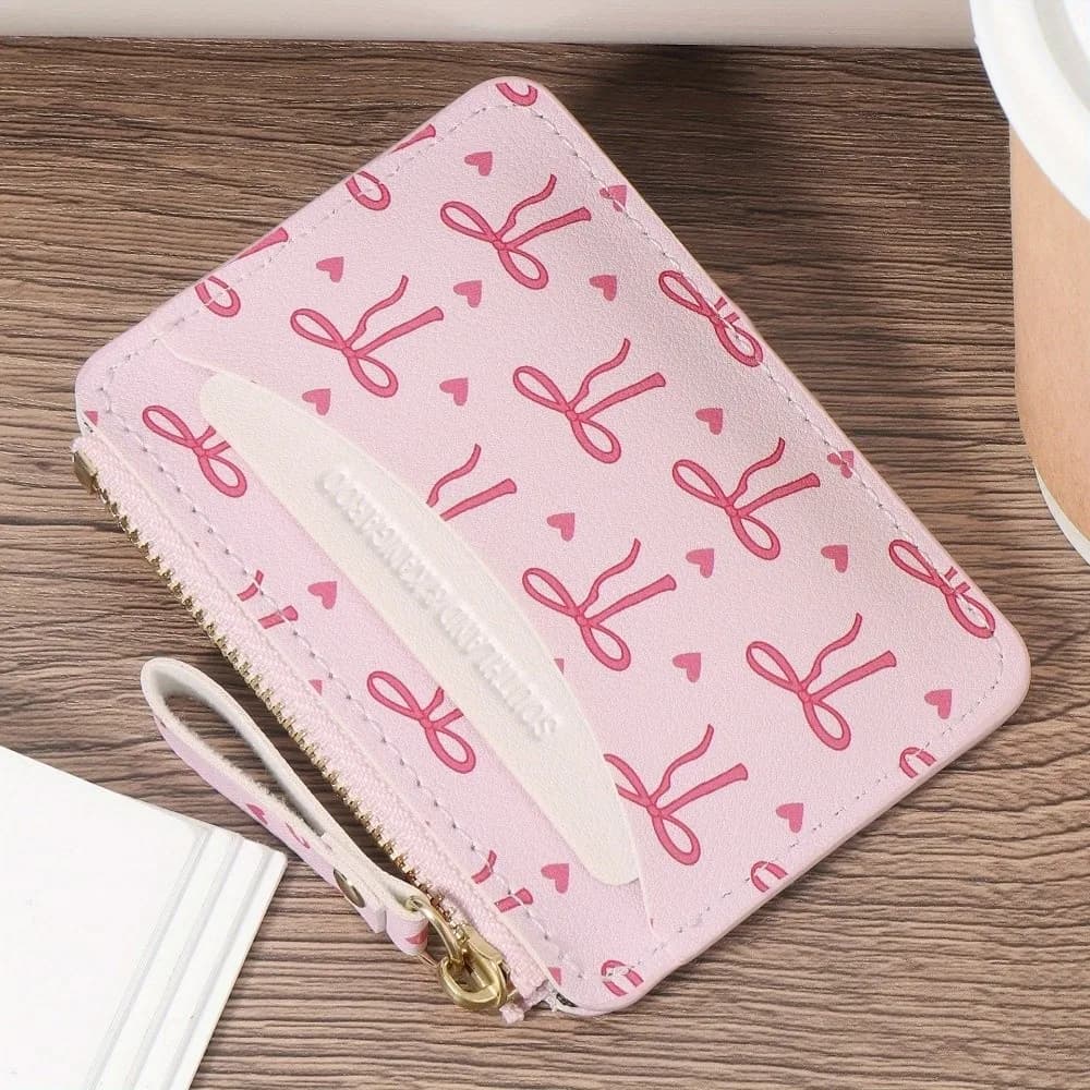 Nuovo porta carte di credito in PVC Porta carte sottile spaziosa Portamonete portatile piccolo per donne e ragazze