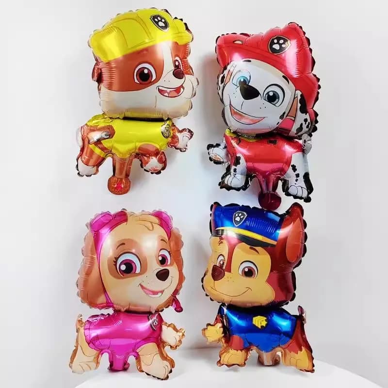 50 pezzi mini Paw Patrol Dog Pellicola di alluminio Palloncino Cane Cartoon Baby Shower per bambini Festa di compleanno Decorazione di 3 anni
