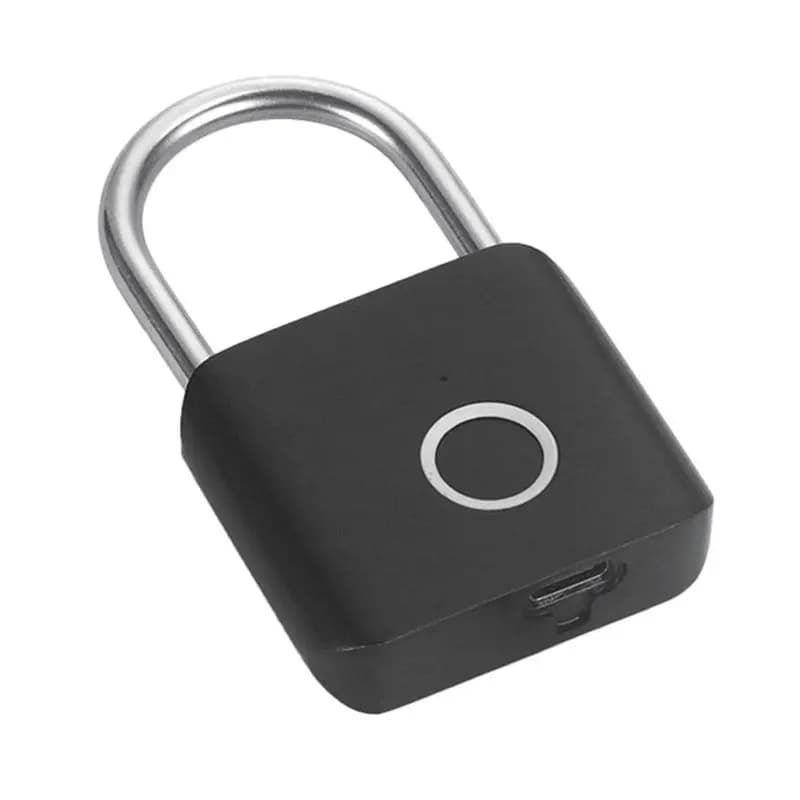 Lucchetto Intelligente ABDE con Impronta Digitale, Ricarica USB, Impermeabile, Sblocco in 0,2 Secondi, Sicurezza per Porte