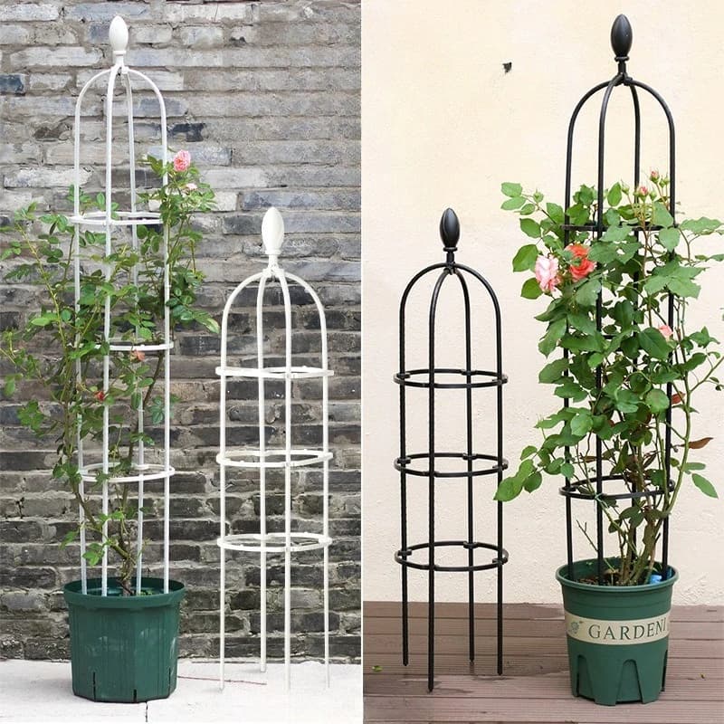 1 pcs Garden Track for Climbing Plants Outdoor Tower Obelisk Garden Track High Pot Plants Support Flowers