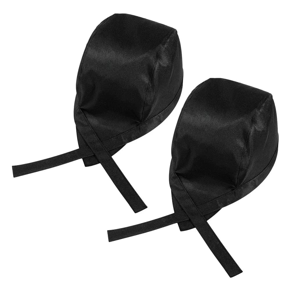 2 Pezzi Cappelli da Chef Regolabili, Berretti da Cucina Neri Morbidi e Comodi, Cappellini da Cuoco