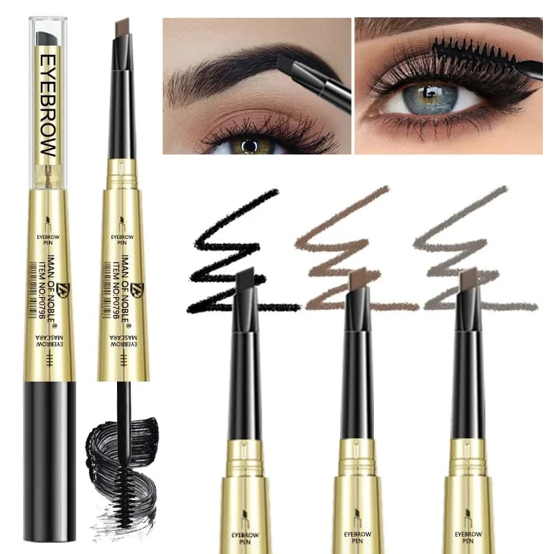 Ultra Fine Double Head Eyebrow Pencil Set, Professional Eyebrow Pencil Waterproof and Long Life