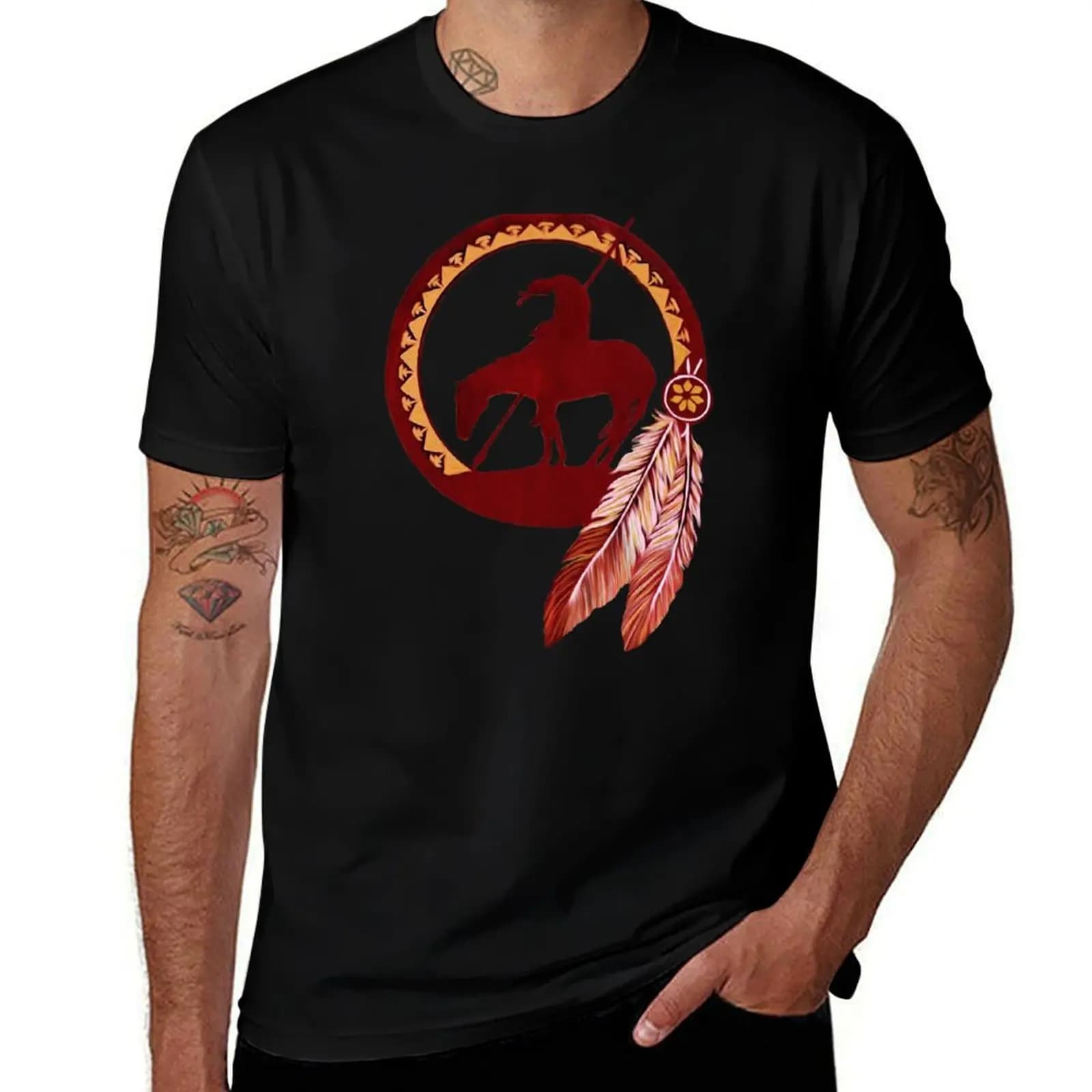 Trails End Dream Catcher T-Shirt Plus Size Summer Short Sleeve T-Shirt