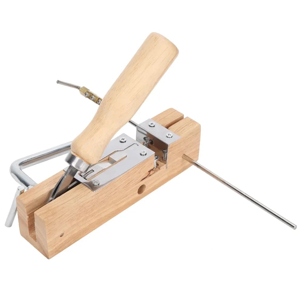 6pcs Stainless Steel Needles Beehive Frame Punches Ergonomic Design Adjustable Beehive Punching Tool Wood Handle