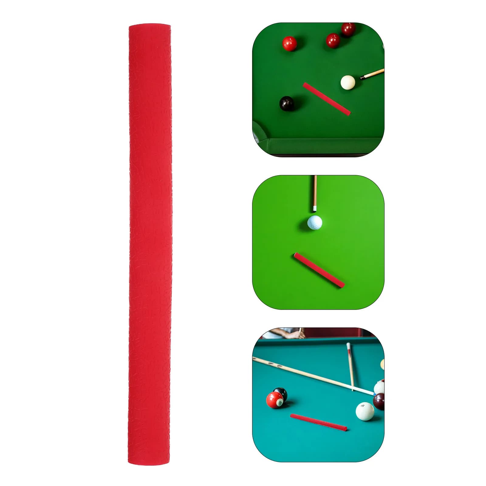 Impugnatura per Stecca da Biliardo in Silicone Rosso Antiscivolo, Protezione per Stecca da Biliardo per Allenamento e Tornei, Accessorio per Biliardo