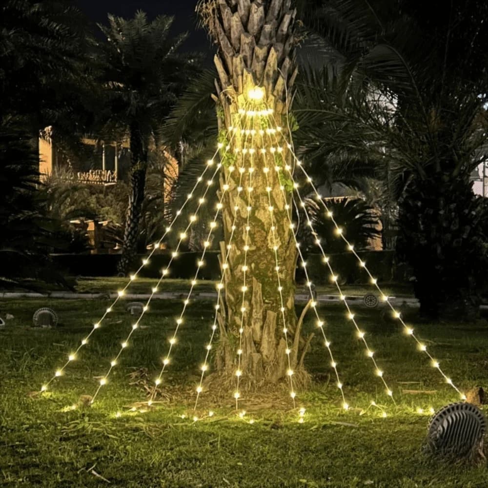 Pentagramma LED Stringa di luce Lampada a stringa USB Stringa di luce natalizia 2M Luce calda/colorata Albero Top Luci da esterno