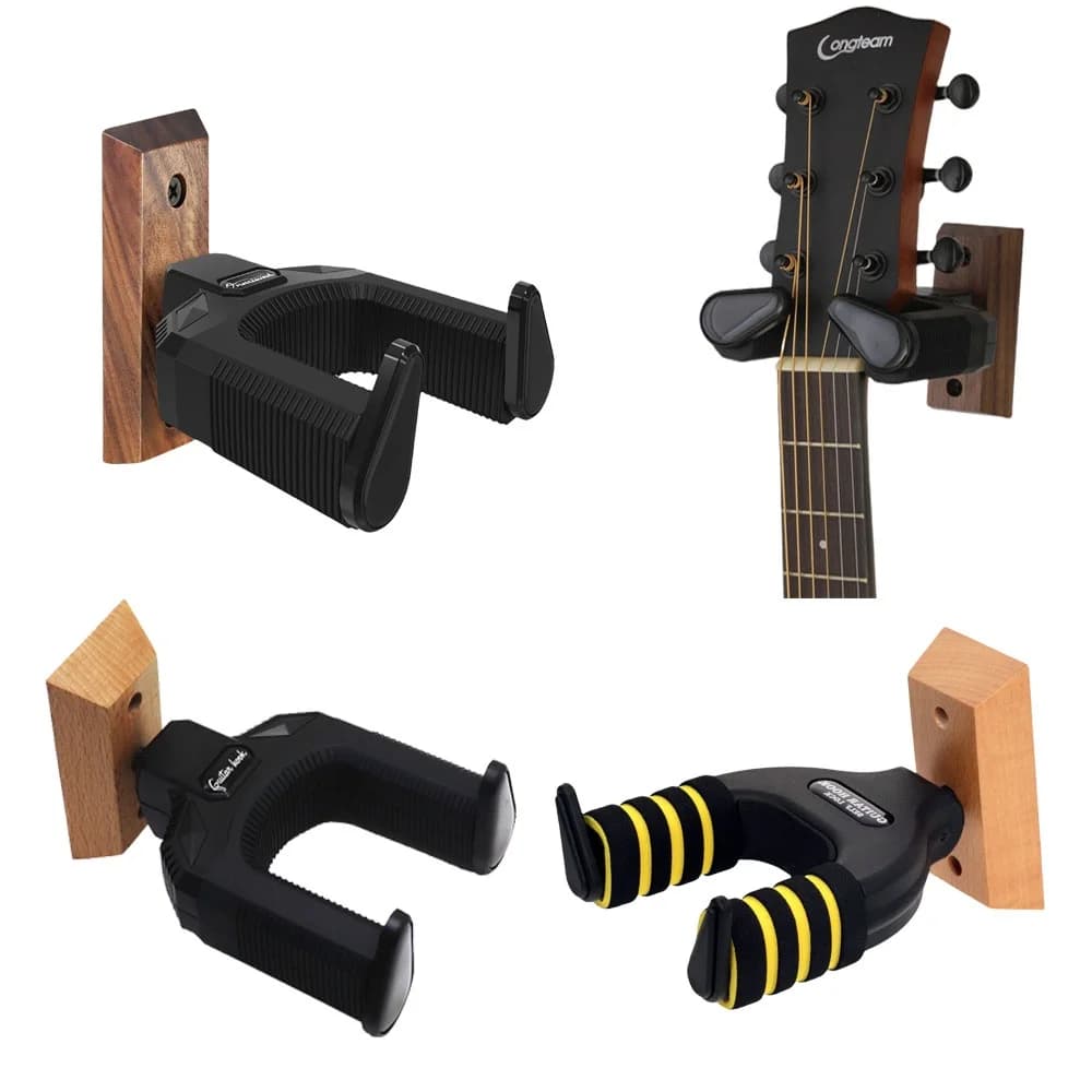 Gancio per gancio autobloccante per chitarra Supporto per montaggio a parete Gancio per chitarra elettrica acustica Mandolino Banjo Ukulele Accessori per viti per basso