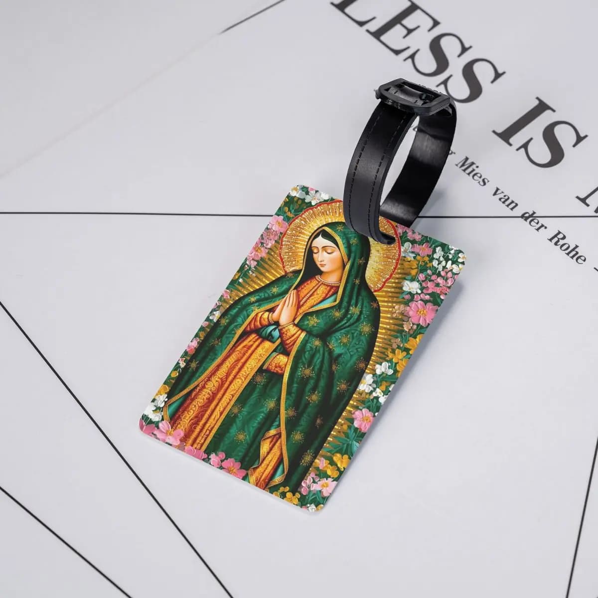 Etichette per Bagagli della Madonna di Guadalupe, Vergine Maria Messicana, Accessori per Valigie, Etichetta per Bagaglio da Viaggio, Porta Nome e ID