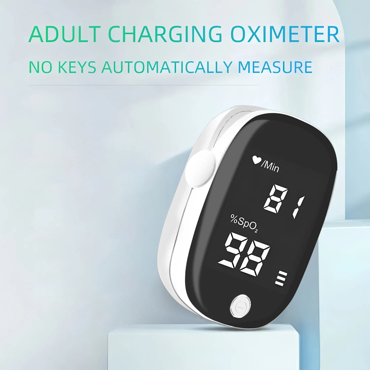 Oximeter Portable Four Colors with OLED Screen, Cardiacal Frequency Meter and Oxygen Saturation in Blood, Practical Digital Monitor
