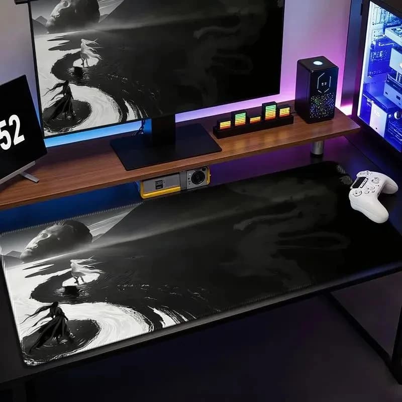 Gothic Anime Rubber Gaming Mouse Pad Large Extended Desk Mat Stain Resistant HD E-Sports For Laptop PC Gamer Office Accessory