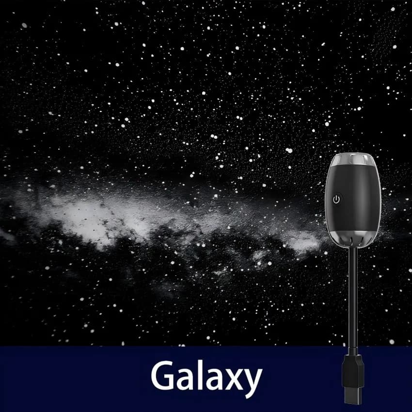 Proiettore USB a Soffitto Effetto Cielo Stellato, Nuovissima Mini Luce Notturna Atmosferica per Auto, Casa, Illuminazione d'Atmosfera, Decorazione per Stanza, Regalo