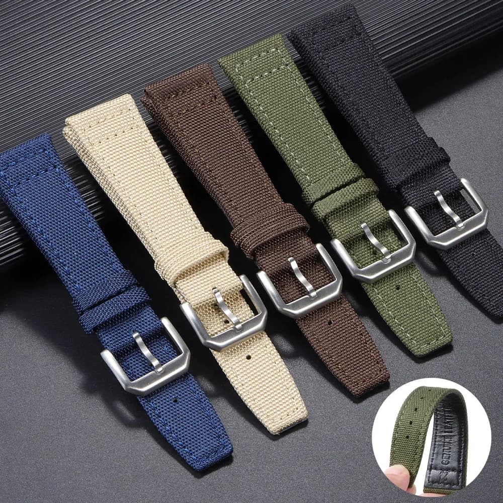 Cinturino per orologio in tela di nylon per cinturino IWC PILOT 20mm 21mm 22mm Bracciale in tessuto Sport impermeabile Uomo Donna Cinturino di ricambio