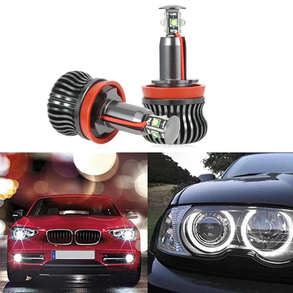 2Pcs LED Car Halo Rings Angel Eyes Marker Lights lampadine 20W per BMW E82 E87 E60 E61 E63 E64 E90 E91 E93 E70 X5 E70 X6 2008-2013