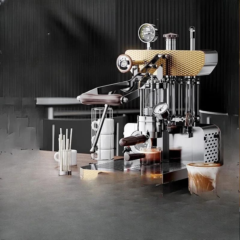 Caffettiera a pressione manuale Caffettiera commerciale domestica Tirante Espresso Estrazione variabile a pressione manuale
