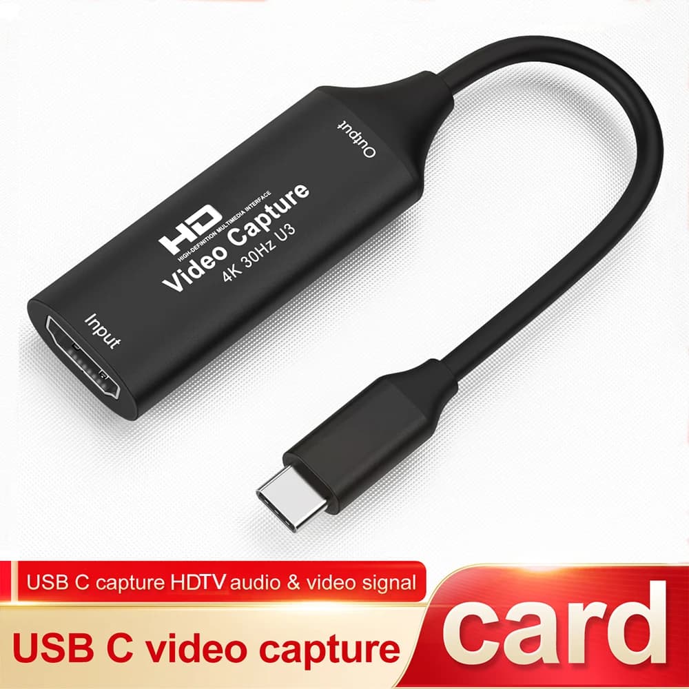 Scheda di acquisizione video USB 3.0 4K HDMI compatibile con Type-C 3.0 Gioco Grabber Record per Switch Xbox PS5/4 Trasmissione in diretta PC portatile