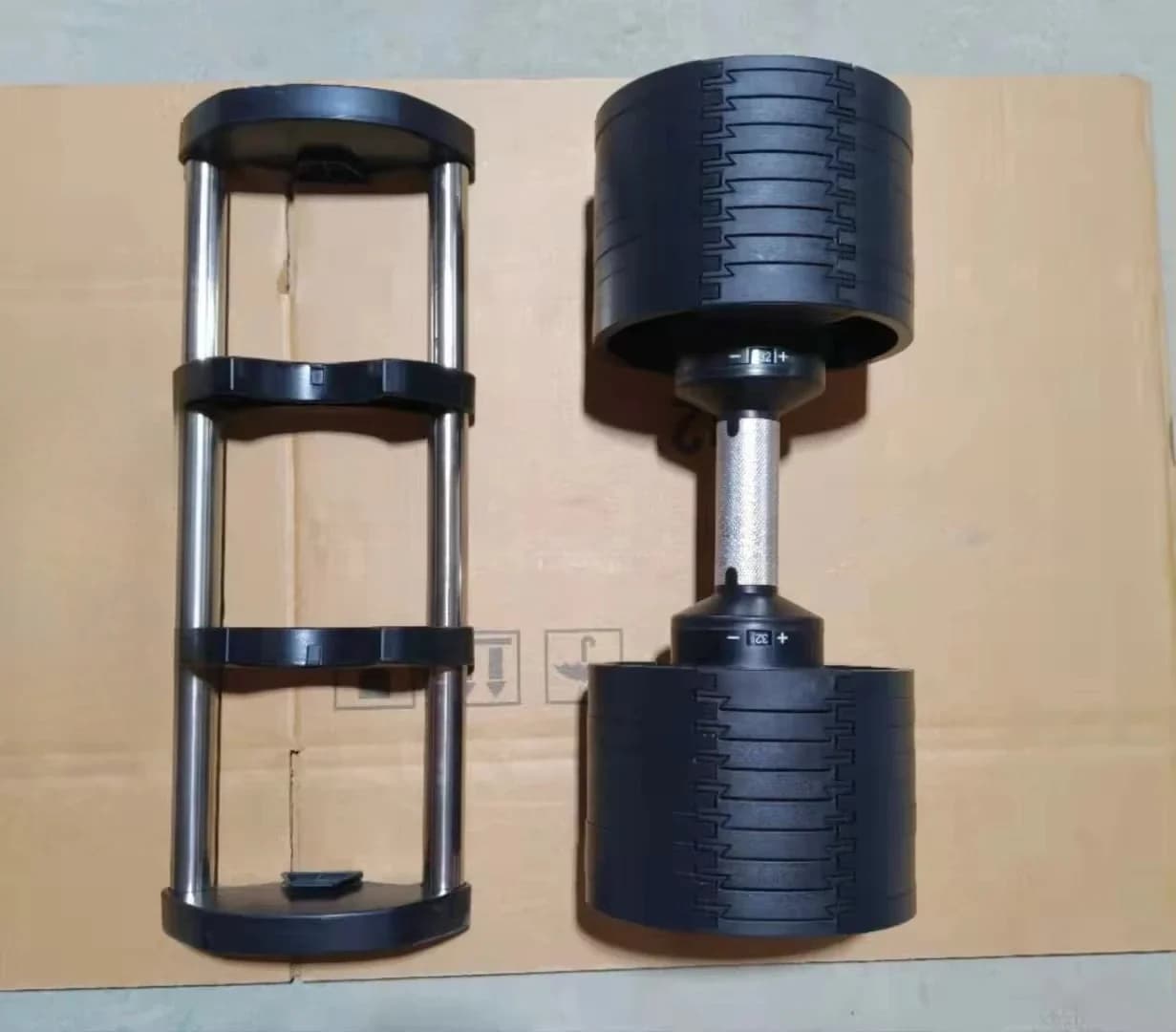 Electroplate Galvanized Adjustable Dumbbells with Rubber for Gym Use Durable Corrosion-Resistant Design Hot Sale 16kg