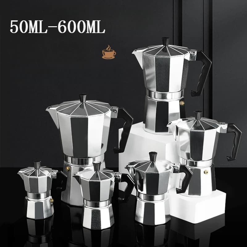 150 300 600 Pentola Moka aluminum with electric burner Top heater Espresso coffee maker Moka Kettle Heater House Family