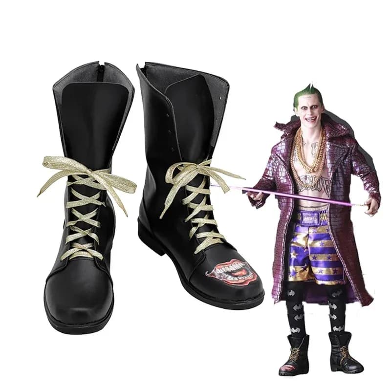 Film Jared Leto Cosplay Men's Shoes Joker Custom Women Cos Boots with high heel Halloweenv;6,a'3.k;8,