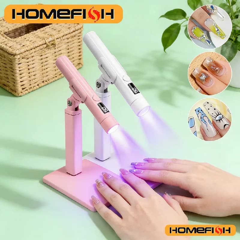 Lampada UV LED ricaricabile portatile per unghie - Base di supporto da tavolo per l'asciugatura del gel e la nail art