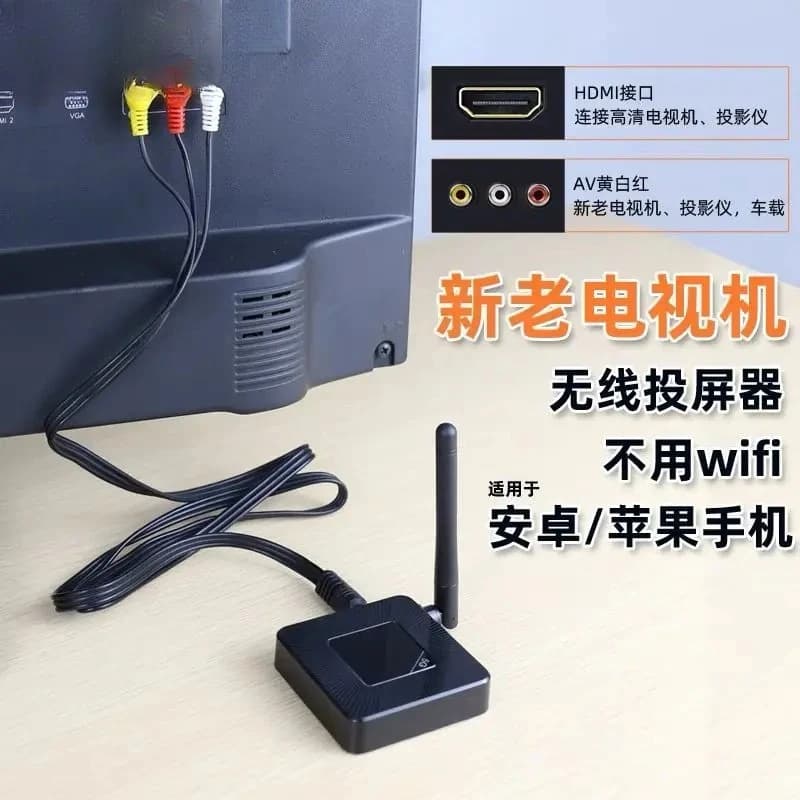 HD Wireless Screen Projector High Definition Screen Mirroring Device with Audio Output for Phone Old and New TV