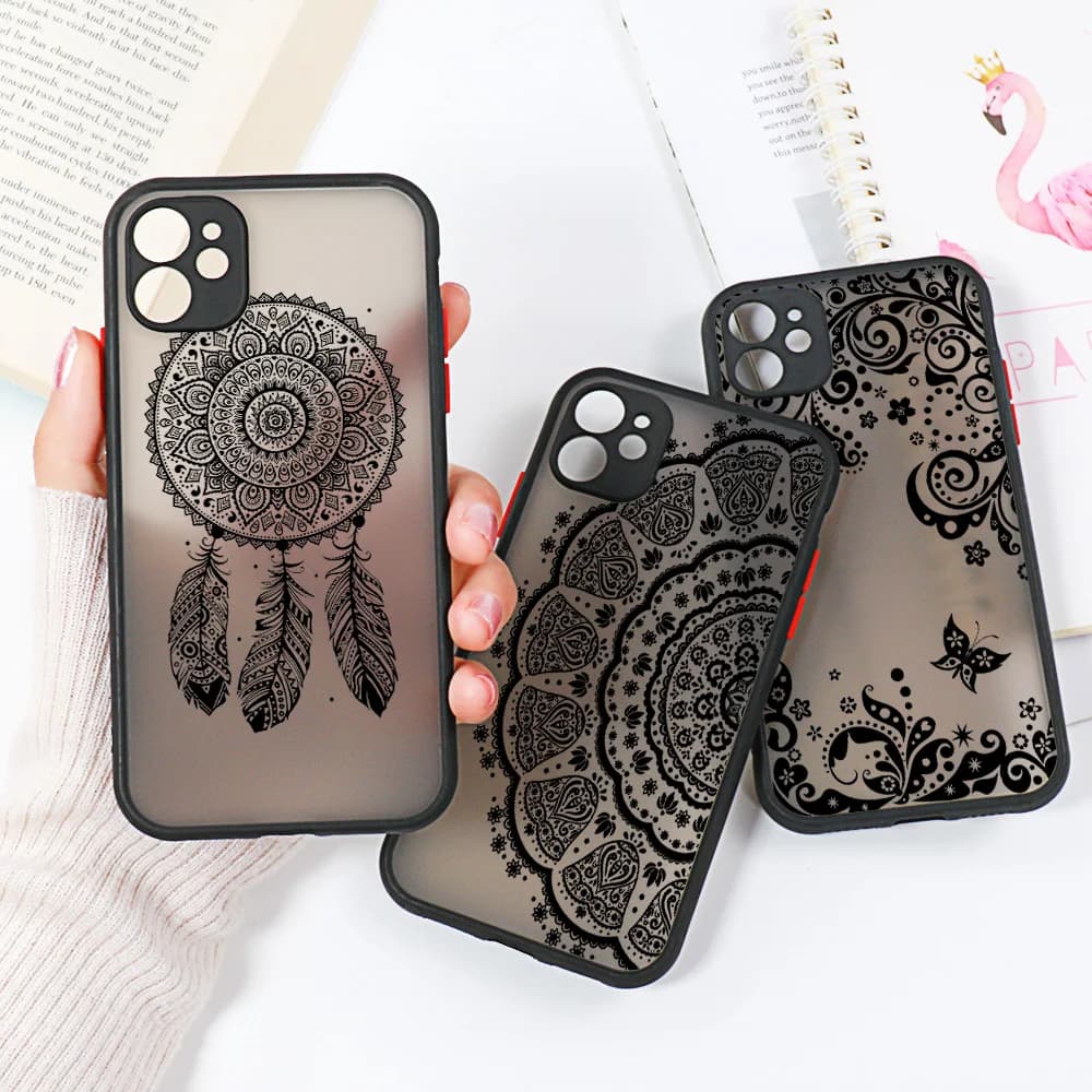 Dreamcatcher Lens Protection Matte Phone Case For iPhone 18 Pro Max 17 16 15 14 Plus 13 12 11 17Promax 18Pro Funda Acrylic Cover