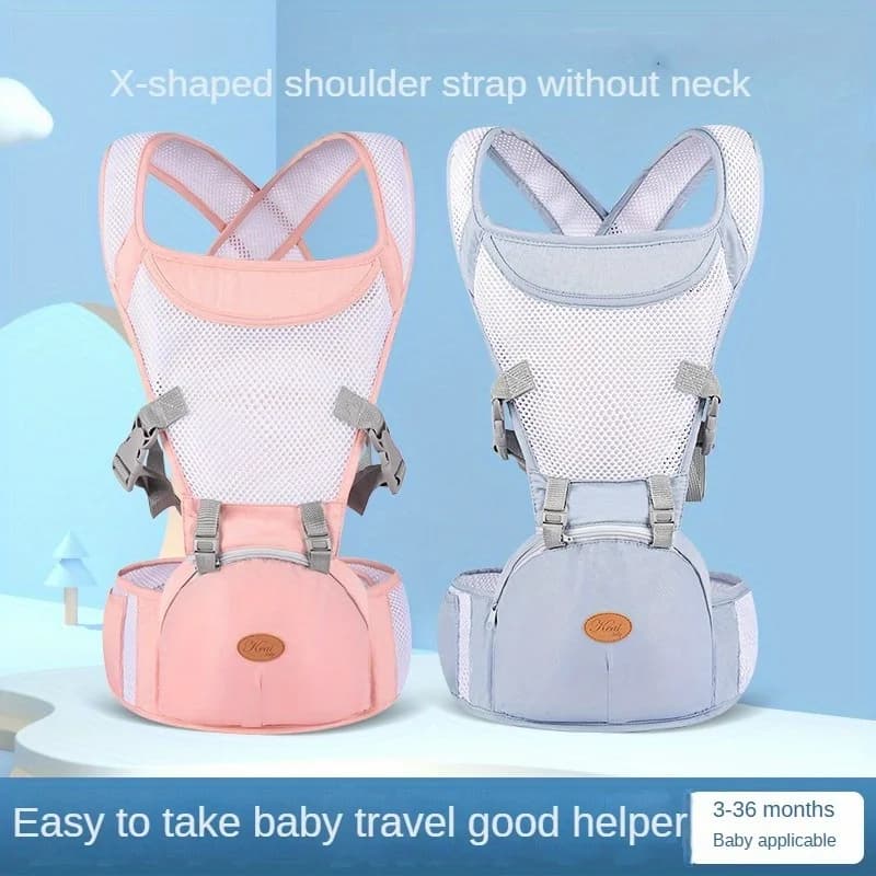 Sgabello in cotone poliestere, marsupio, abbraccio traspirante, supporto, sgabello da seduta, doppio uso, strumento per il trasporto del bambino all'aperto