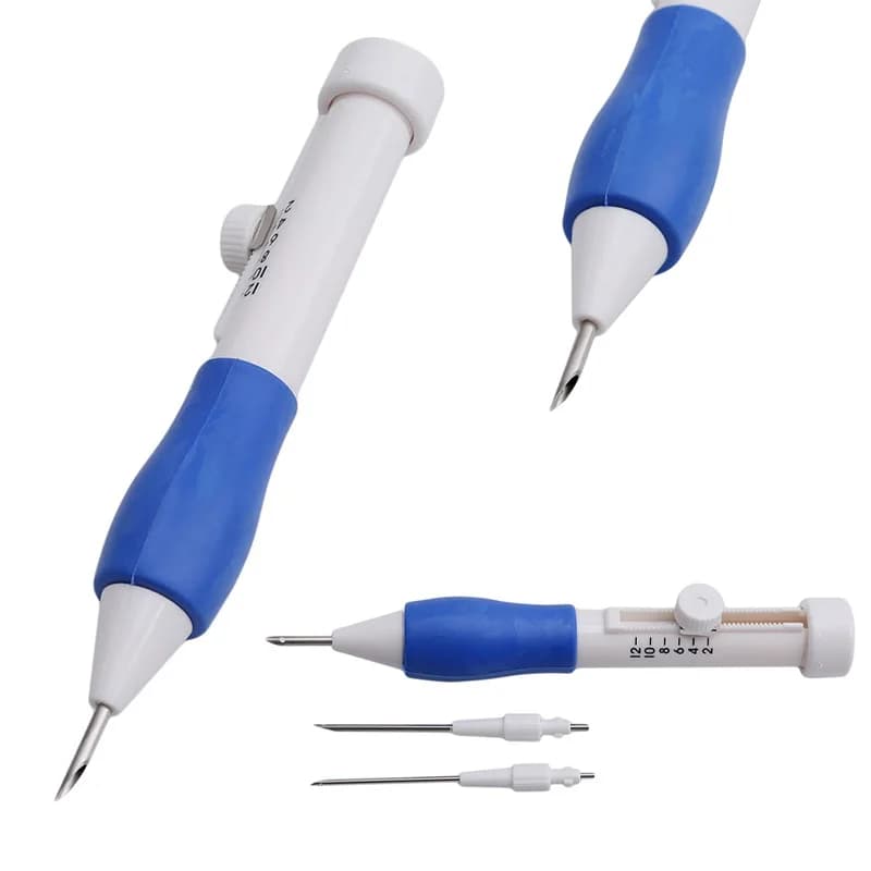 Kit per Ricamo con Ago Magico, Set di Strumenti per Cucito, Penna per Ricamo, Attrezzi per Tessitura e Lavoro a Maglia Fai-da-Te
