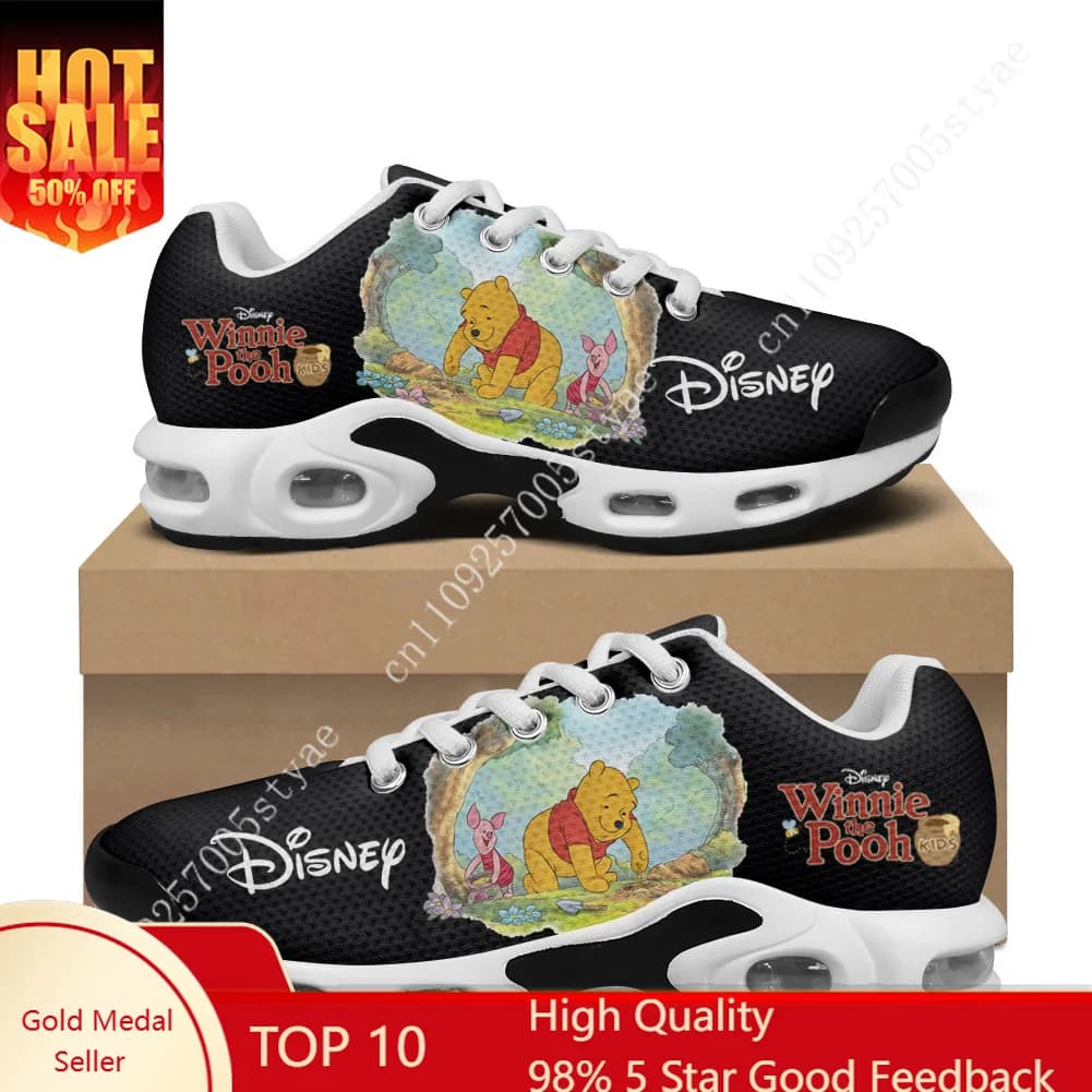 Scarpe da ginnastica Disney Winnie the Pooh con cuscino d'aria, scarpe sportive da uomo e da donna, scarpe leggere da escursionismo e alpinismo, personalizzabili