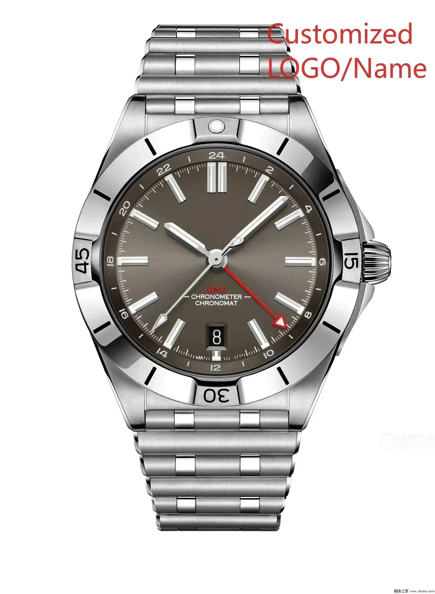 Orologio Personalizzato A989, Orologio Sportivo Verde Blu, Orologi GMT Cronometro Automatico Meccanico in Acciaio Inossidabile 904L