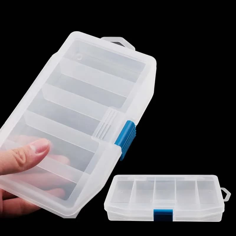 5 compartments fishing gear box fly fishing case esca spoon hook bait box for fishing equipment tools