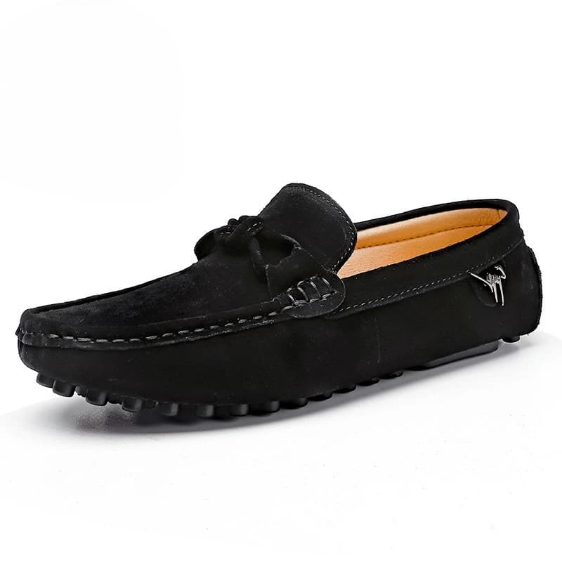 Mocassini da Uomo in Pelle Scamosciata Fatti a Mano, Scarpe Eleganti Slip-On con Soletta Imbottita Comoda, Scarpe Casual da Lavoro, Mocassini da Guida per Uomo
