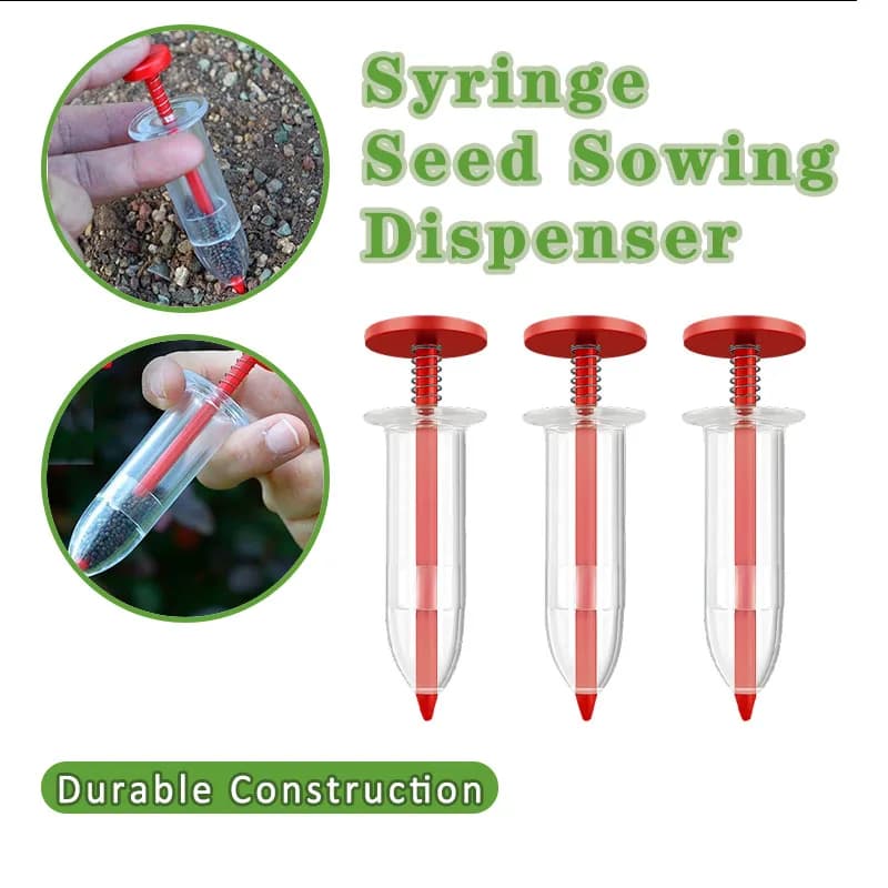 1/2/3pcs Portable Seed Dispenser Siringa Seminatrice Mini Seed Instrument for Garden Planting Flower Jar Garden Bed Essential