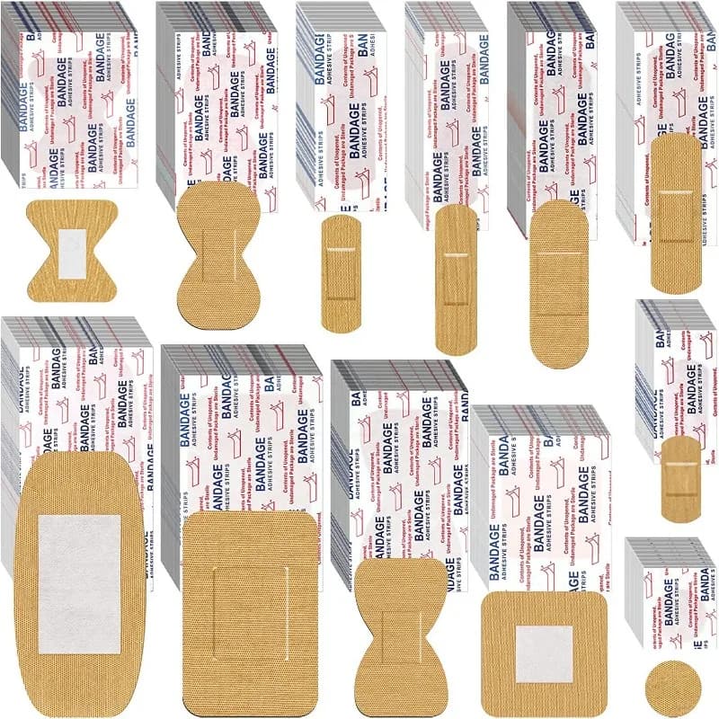 50Pcs/Pack Wound Bandage Emergency Medical Band Skin Patch Emergency Plaster Dressing Wound Treatment Patch First Aid Kit