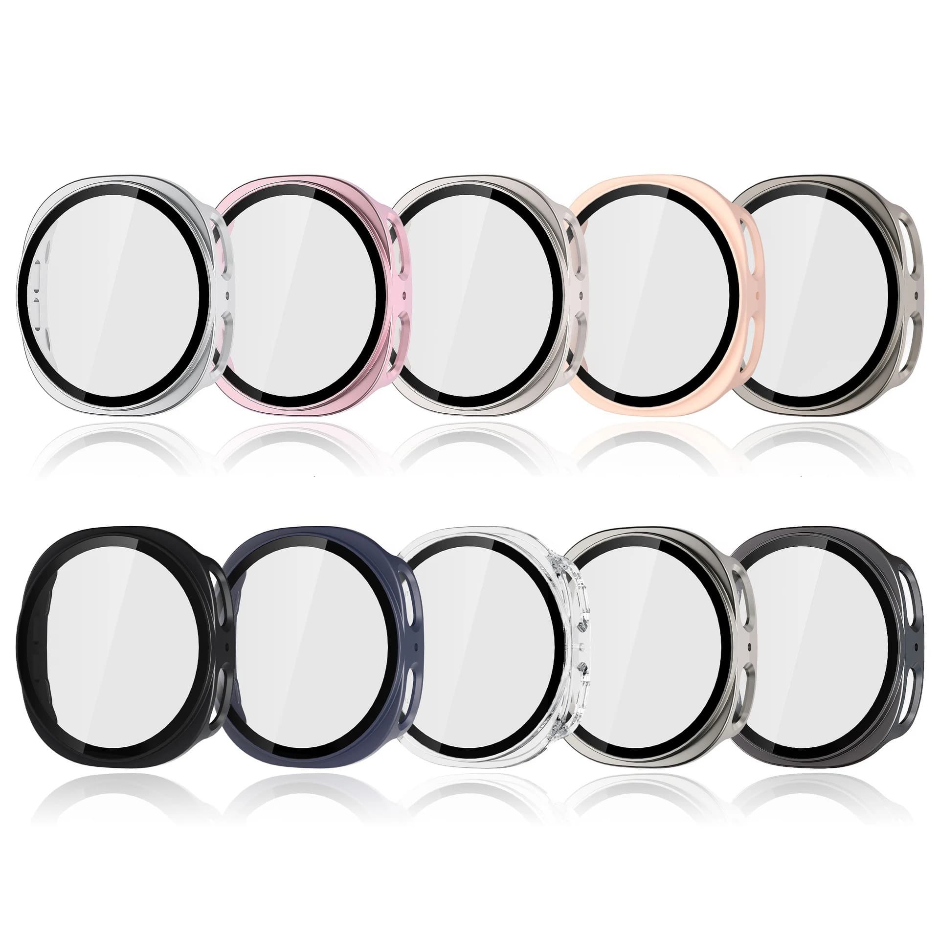 Csae For Samsung Galaxy Watch 8 44mm Accessories PC Shockproof Bumper+Tempered Glass Screen Protector Galaxy Watch 8 40mm Cover